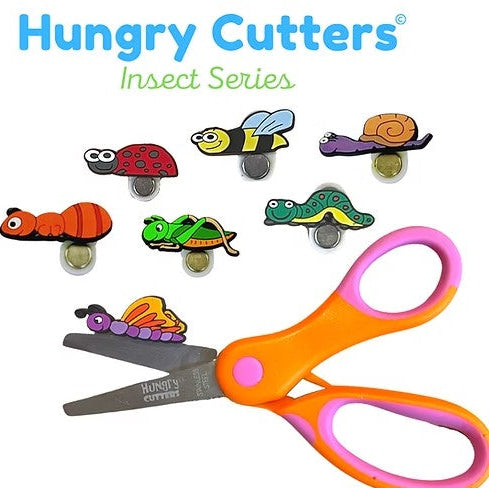 Hungry Cutters Insect Series – vrolijke schaarmagneten in insectvorm die kinderen helpen bij het leren knippen en het verbeteren van hun fijne motoriek.