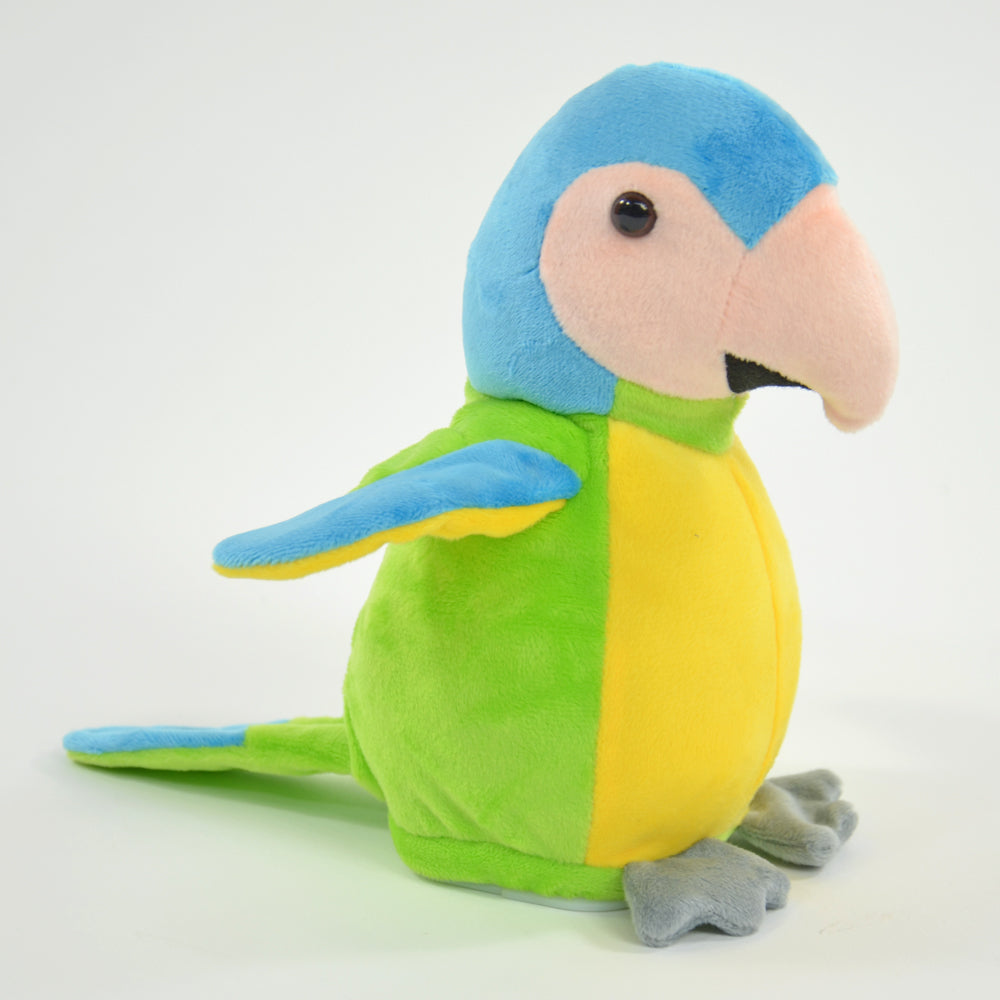 Toys42Hands Knuffel recorder groene papegaai