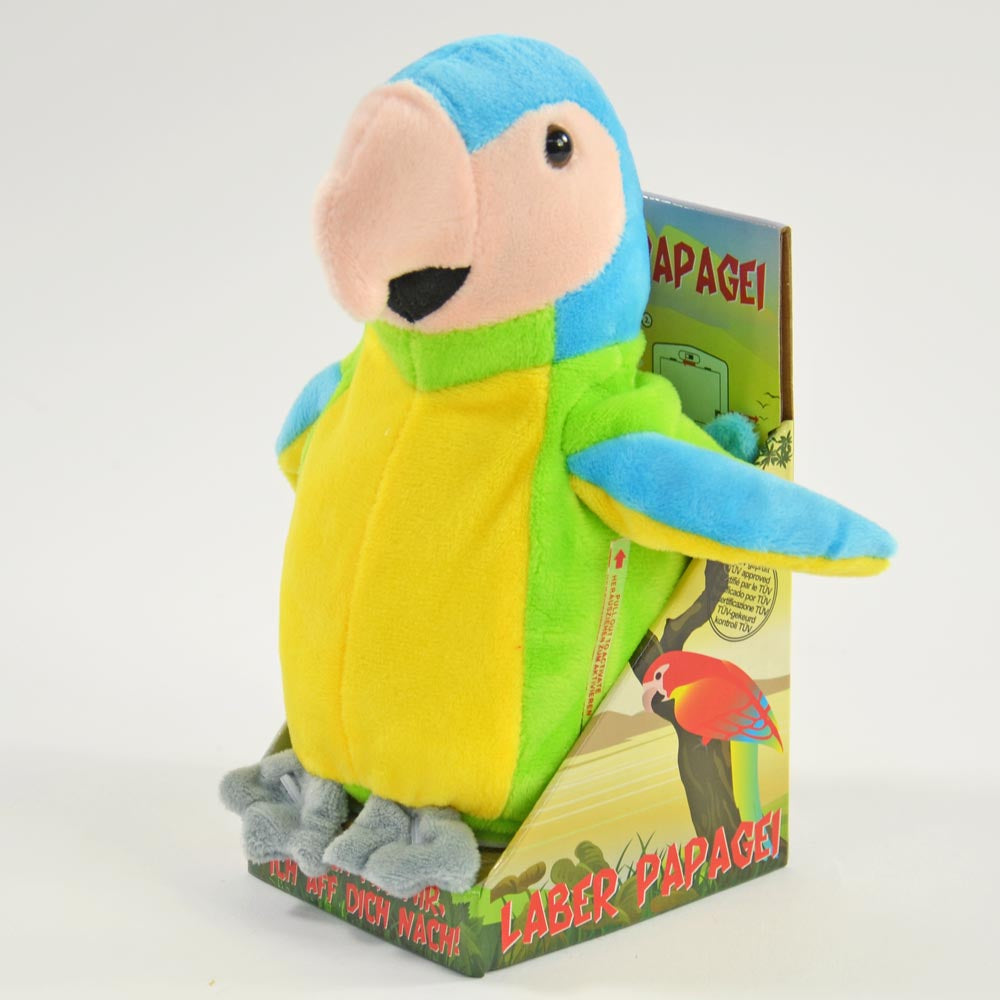 Toys42Hands Knuffel recorder groene papegaai