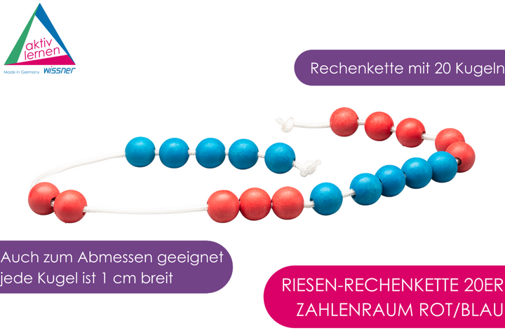 rechenketten mit 20 kugeln von wissner, rekenketting met 20 kogels van wissner