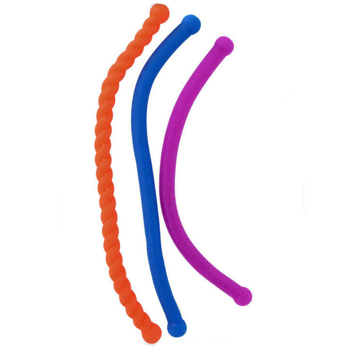 3 stretch snoertjes, sensoriek materiaal, fidget speelgoed en motoriek materiaal