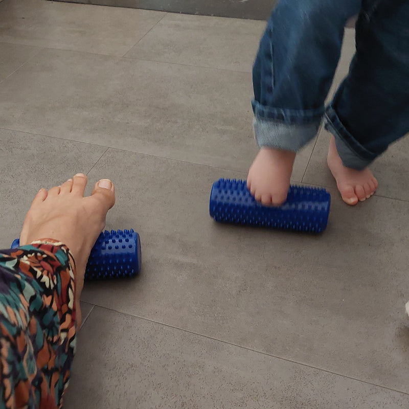 massagerol, voet massage, baby kind en volwassene, sensoriek , voelen, massage rol