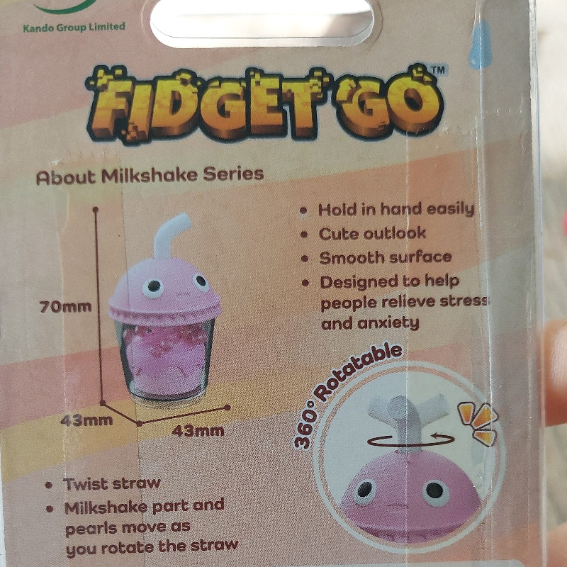 achterkant verpakking fidget go milkshake, sensoriek en motoriek speelgoed