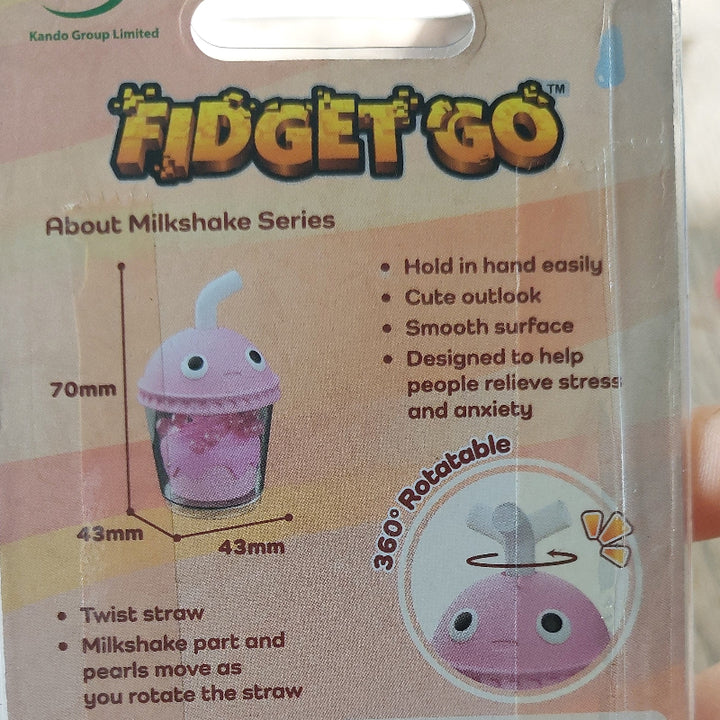 achterkant verpakking fidget go milkshake, sensoriek en motoriek speelgoed