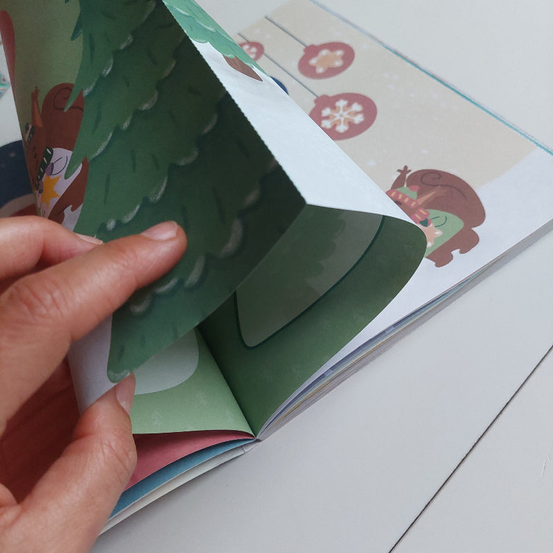 voorbeeld verzegelde adventkalender pagina, schattige montessorie adventskalender, motoriekspeelgoed van Toys42hands