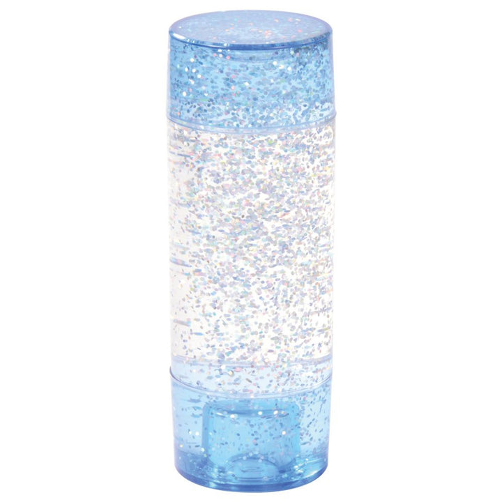 blauwe slow motion glitter tube, glitter liquid timer blauw