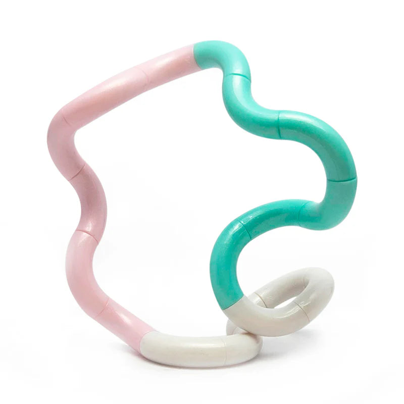 Tangle Wolken Minzrosa Beige