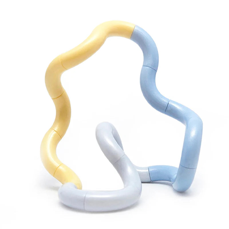 Tangle Clouds Blau Gelb