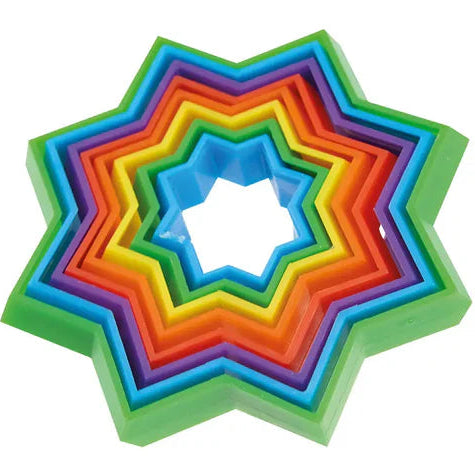 3d ster, fidget ster, regenbogen ster, motoriekspeelgoed