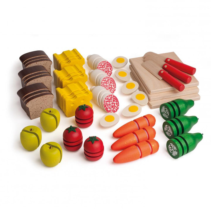Snijgroen, fruit en brood set