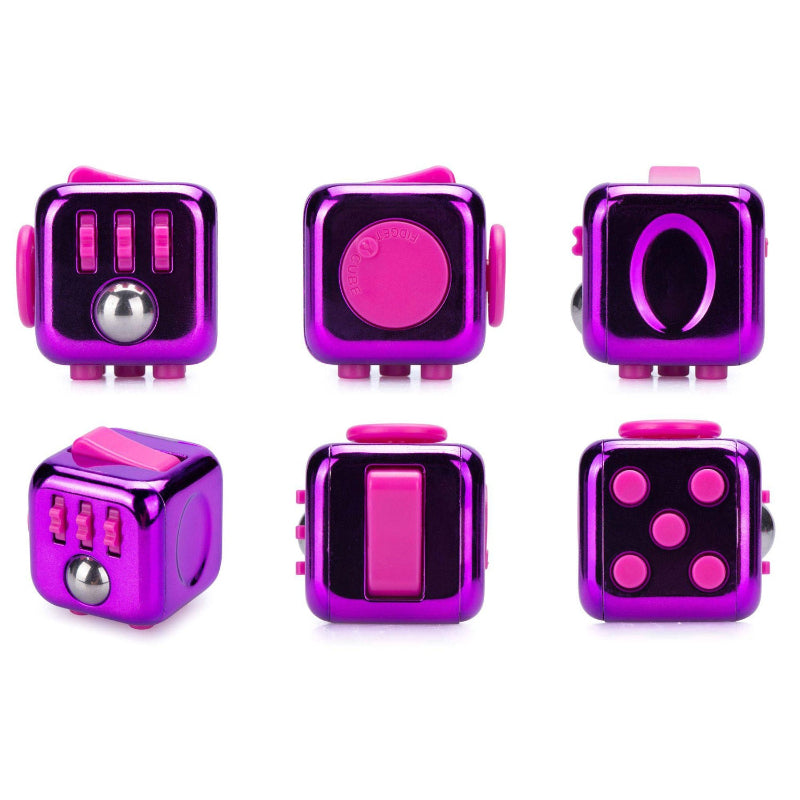 alle zes kanten van de zuru fidget cube paars, fingermotoriek