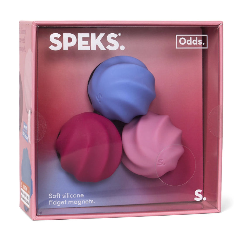 speks odds soft silicone fidget magnets, si materiaal, zacht silicone magneetballen in roze paars met rillen. 