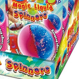 magic liquid spinner, tol, lava tol blauw rood
