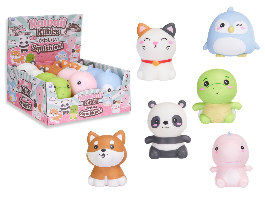 display van kawaii kuties, squishies, 6 soorten, 13cm groot, zachte stille fidget