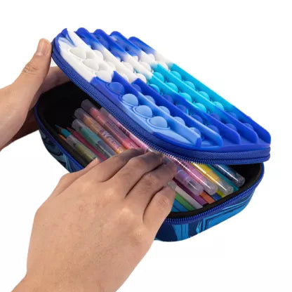 ZIPIT POP Pencil Box for Kids, Silicon Sensory Push It Case