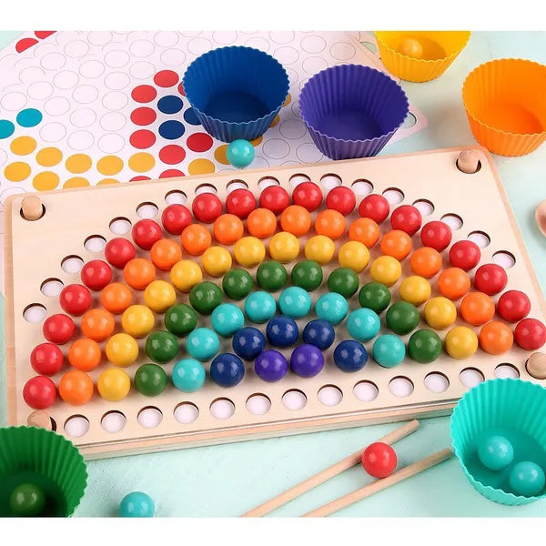 Rainbow clip beads