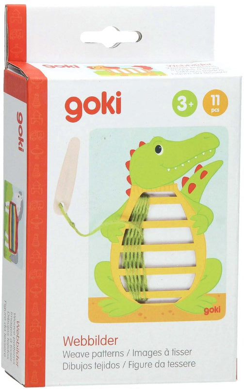 Set van 3 houten webbeelden met dieren, zichtbaar in de originele verpakking, creatief weefmateriaal voor het oefenen van fijne motoriek