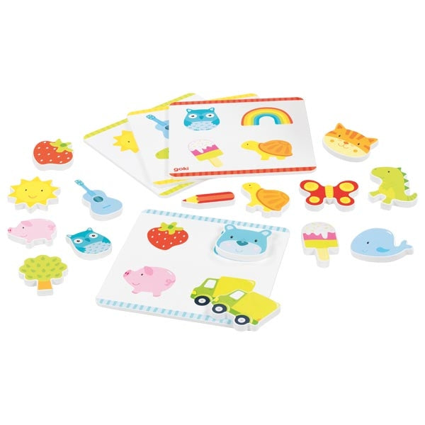 alle motieven met opdrachtskaarten van het voelspel voelbonbon van goki