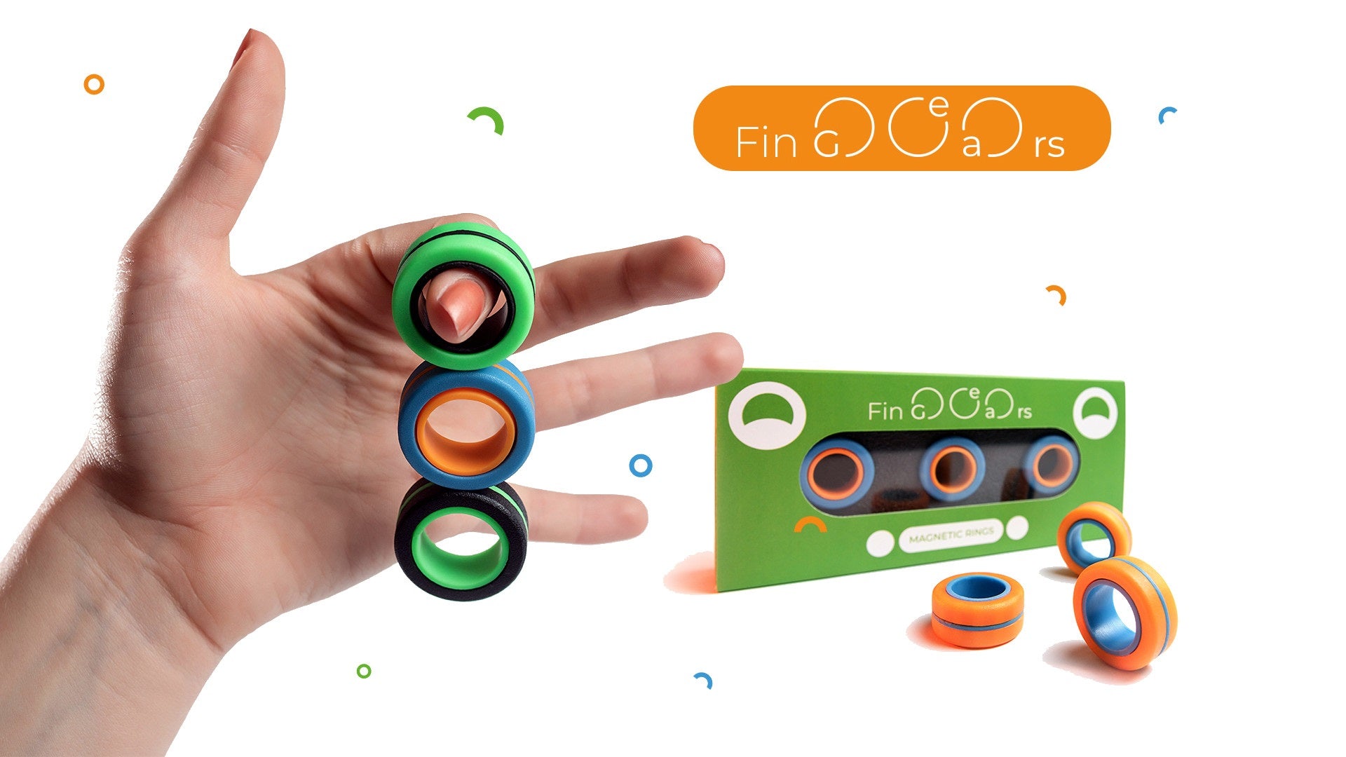 FinGears Original maat S – Magnetische fidget ringen voor fijne ...
