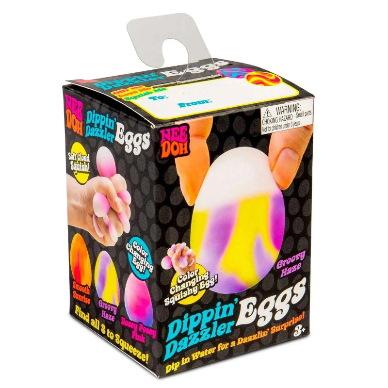 Needoh doppin dazzler eggs, antistressball met kleurwissel effect, motoriekspeelgoed