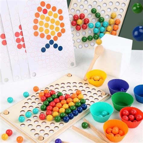 Rainbow clip beads