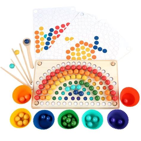 Rainbow clip beads