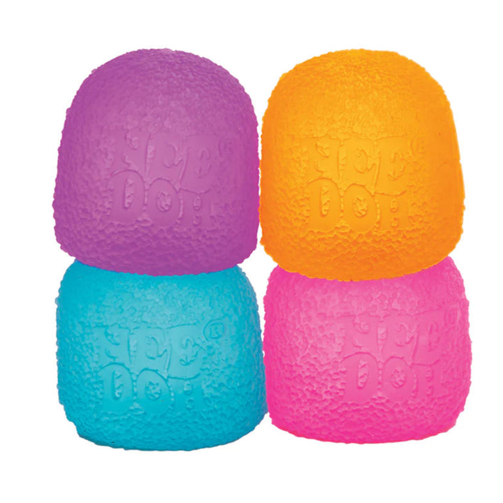 vier kleuren needoh gum drop, nieuwe fidget van nee doh, 