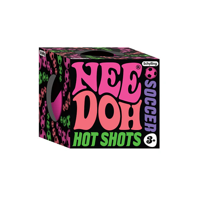 verpakking needoh hot shots football met drie zachte fidget ballen