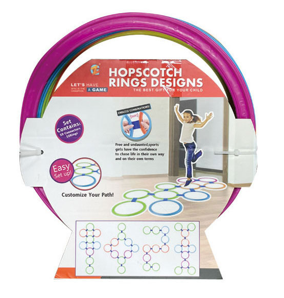 hinkelspel ringen voor op de grond, hopscotch