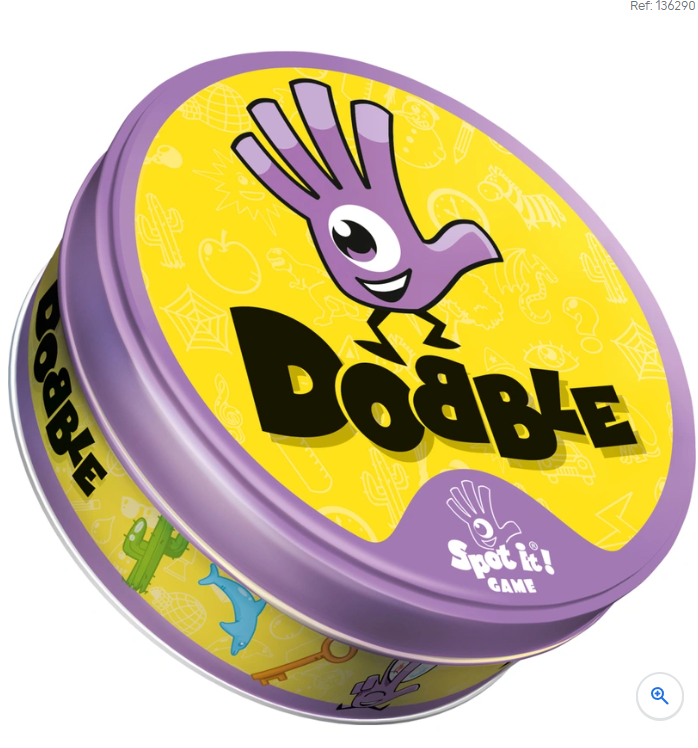 dobble classic, kaartspel in een blik, 