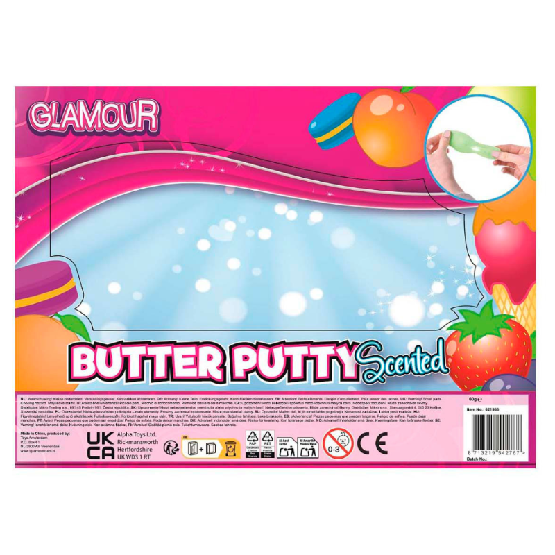 achterkant verpakking butter putty scented, sensoriek materiaal, geur speelgoed