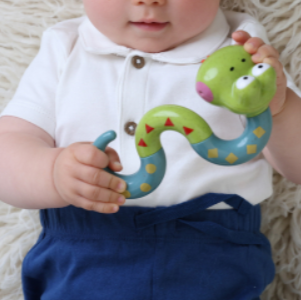 tolo bio first friends slang, babytangle, motoriekspeelgoed voor baby's
