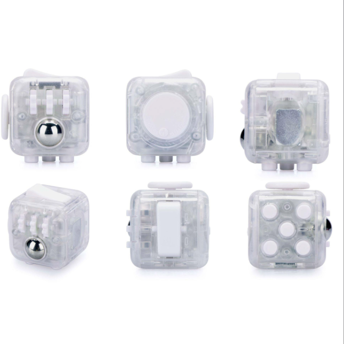alle zes kanten van de zuru fidget cube, motoriek fidget