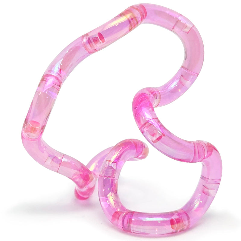 tangle gem roze, gedraaide roze transparente tangle