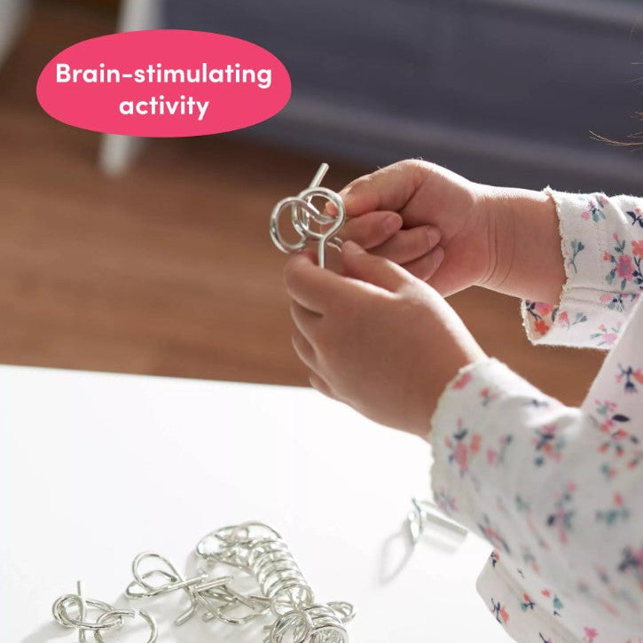 brain stimulerende metal puzzel, set van 12 stuks in kinderhand