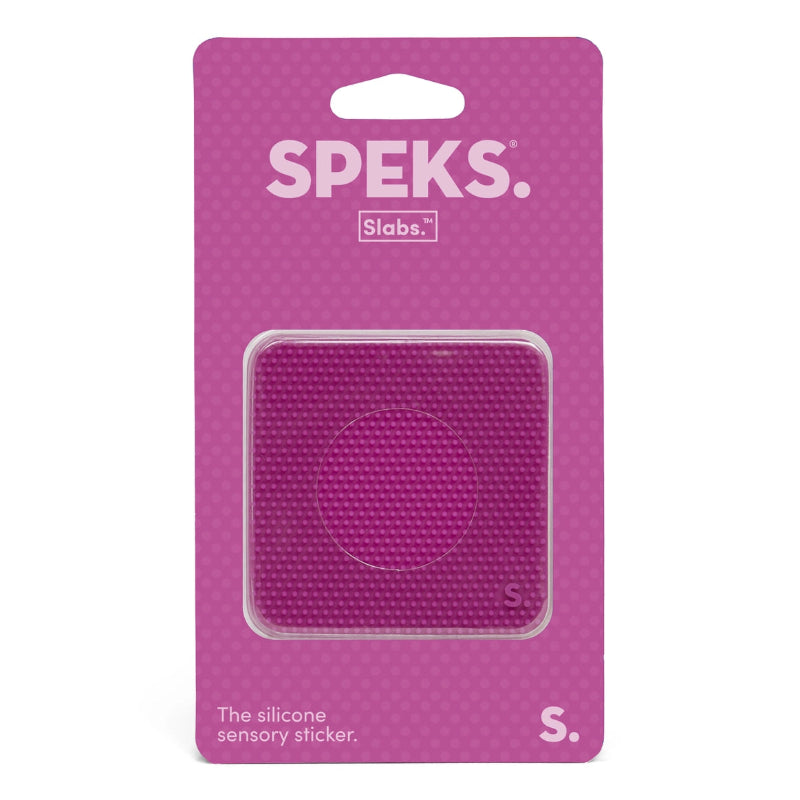 roze Speks Slabs Square vierkante siliconen sensorische fidget sticker in verpakking van speks
