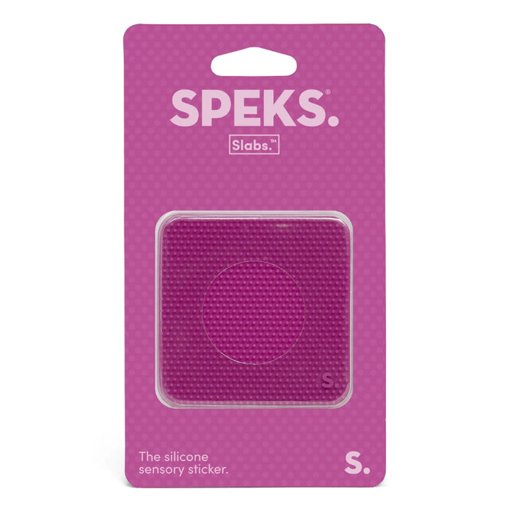 roze Speks Slabs Square vierkante siliconen sensorische fidget sticker in verpakking van speks