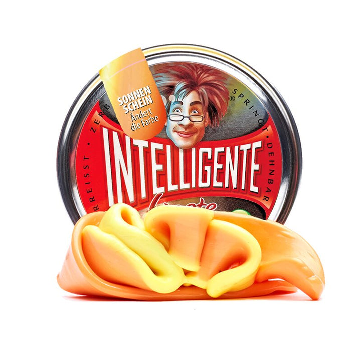 medium blikje intelligente knete, sonnenschein, oranje, kleurverandering, thermperatuur gevoelige klei, sensoriek materiaal