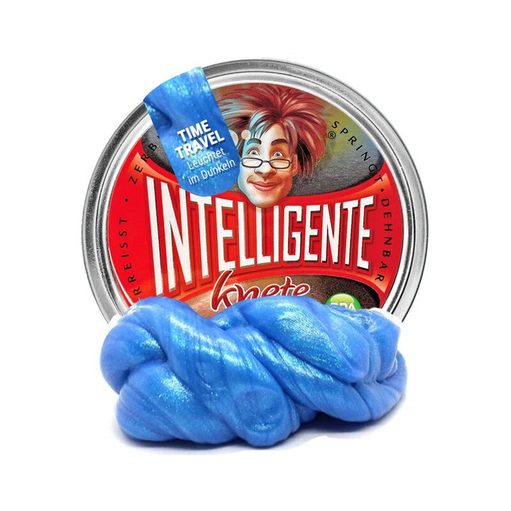 therapy klein, sensoriek materiaal, si klei, intelligente knete in de kleur time travel, glow in the dark blauw