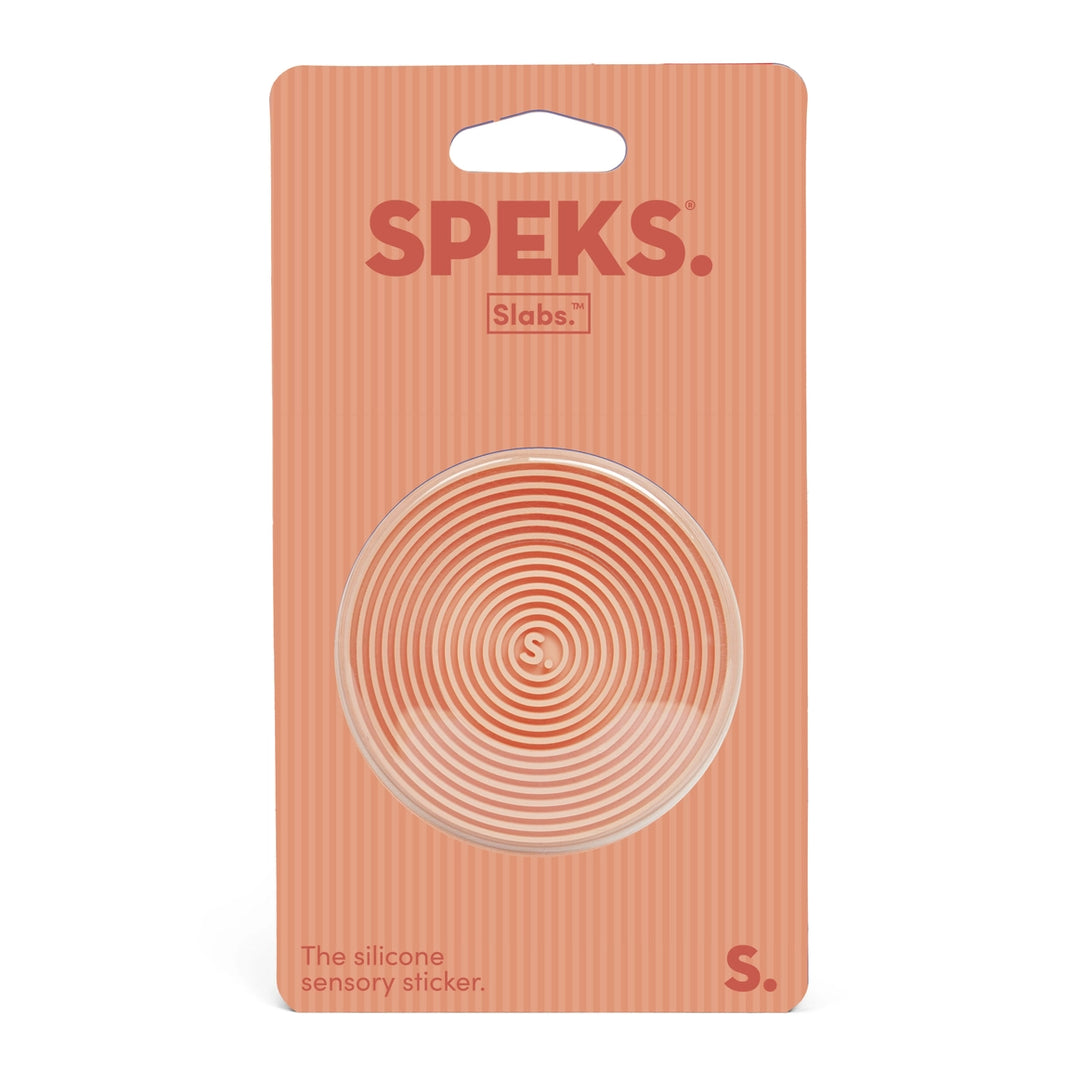 Speks Slabs sticker in verpakking, oranje,  Round sensorisch materiaal voor fijne motoriek