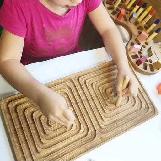 montessorie prewriting tracing interhemisphere reversible board