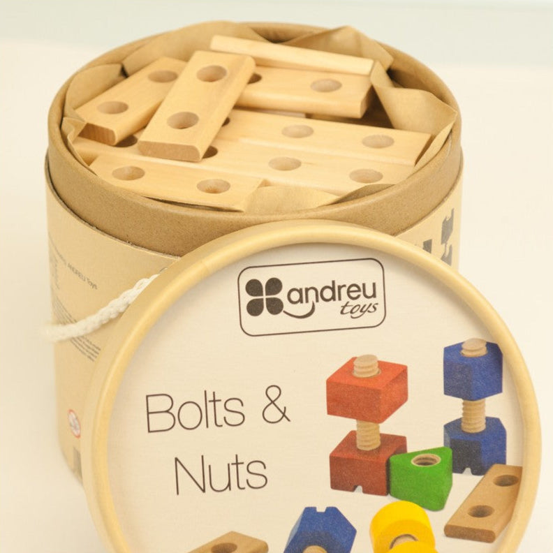 andreu toys Houten schroeven en moeren