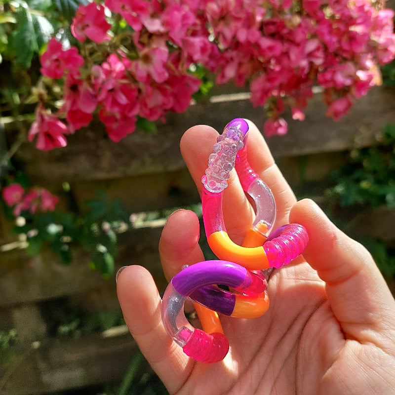 Tangle Tangle structuur oranje-roze-paars