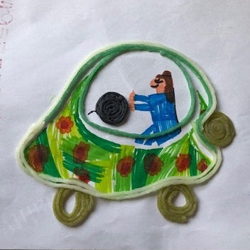 Wikki Stix Natuurkleuren 48 stuks gecombineerd met een tekening, fijne motoriek materiaal, herbruikbaar, 