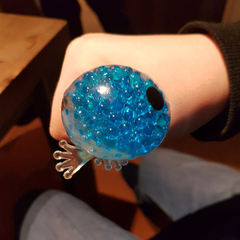 Toys42Hands Flutschi kikker, in hand gedrukt, gek gezicht fidget