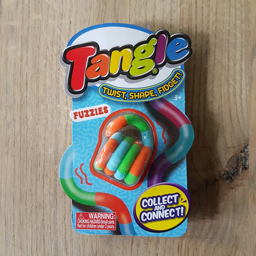 Tangle Tangle flanel zachte oranje-blauw-groen