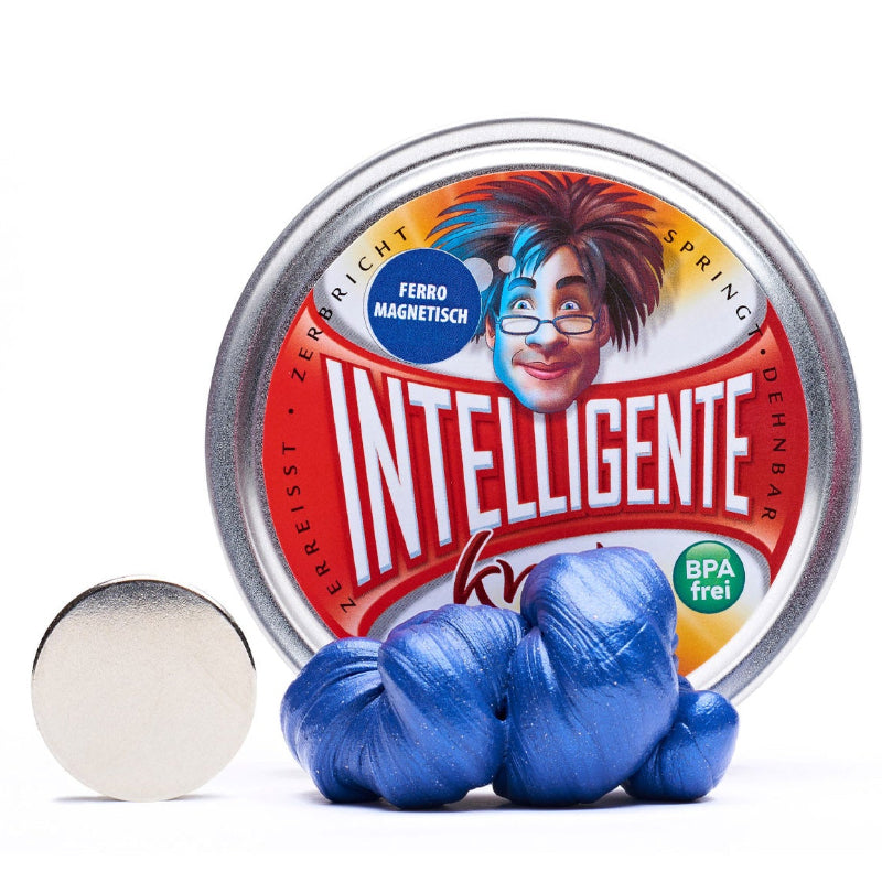 intelligente knete, ferro magnetisch blau, blauw, sensoriek klei