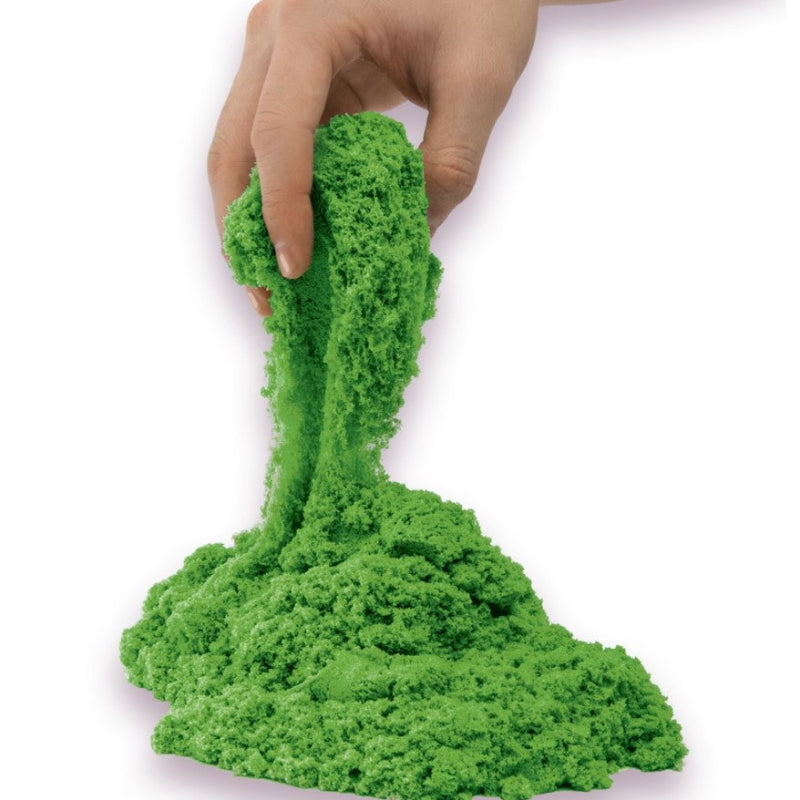 groene kinetic sand met hand, sensoriek speelmateriaal, original kinetic sand