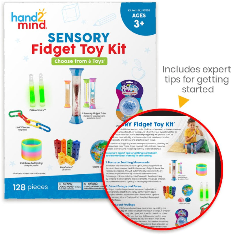 sensory fidget toy kit, fidget set voor in de klas, basisschool materiaal