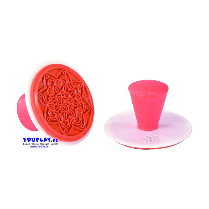 grote stempel met grote handvat, in mandala patronen. stempelen en dan inkleuren